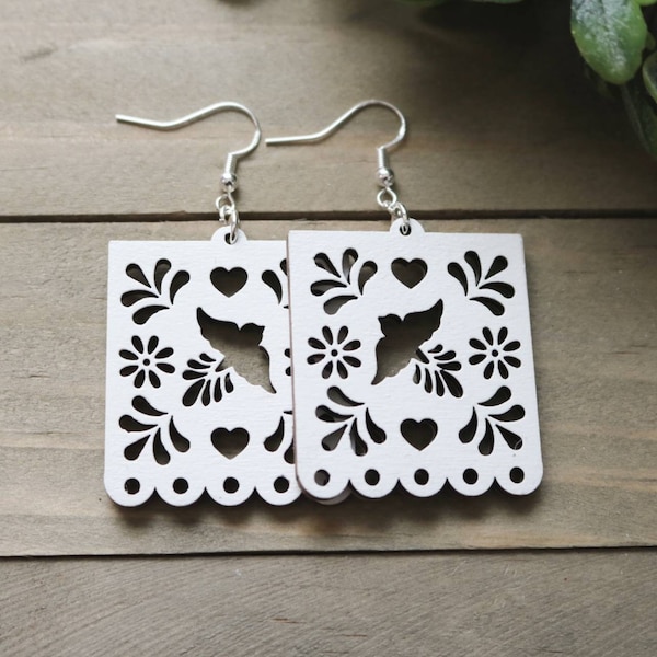 Pajaro Papel picado earrings