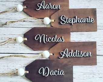 Personalized Wooden Christmas Gift or Stocking tags