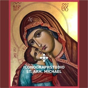 Vergin Mary orthodox icon, Mother of God hand painted icon, orthodox art, wedding gift, theotokos, christian wall art, Virgin Mary painting