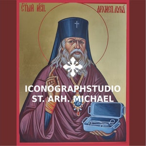 Hand-Painted St Luke Icon: Orthodox Gift, Surgeon Saint