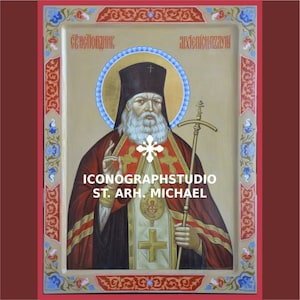 St Luke the doctor icon, hand-painted icon, st Luke the healer, surgeon saints, healing saints, st Luke the healer, surgeon gift, holy icons