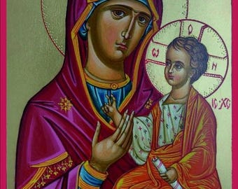 Hand-Painted Mother Of God Orthodox Icon