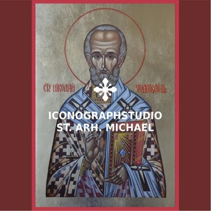 Saint  Nicolas of Bari hand painted icon,Nicolas the wonderworker,Saint Nicolas of Myra,Agiografia icon, holy fathers icons, icons orthodox