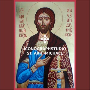 St. Alexander Nevsky, Orthodox icons, hand-painted icon, iconography, orthodox art, Saints icons, Orthodox saints, Saint Alexander Nevsky