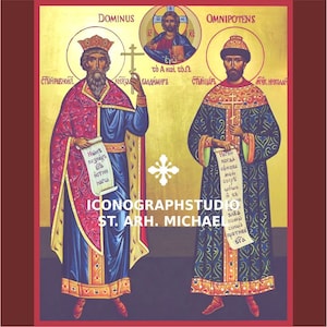 Saint Equal to the Apostles knjaz VLADIMIR , St. tsar martyr Nicolay, Hand-painted icon, saint Vladimir, Saint Nicolay (Nicolas), holy icon
