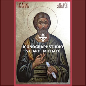 Saint Andrew the Apostle, Apostles icons,Orthodox icons,Hand-painted icon, apostle Andrew icon, first comunion gift,orthodox art, st. Andrew