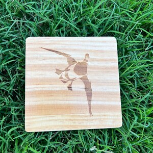Duck Mallard Engraved Wood Coaster – Rustic Cabin Decor, Hunter Gift, Groomsmen Favor, Housewarming Present