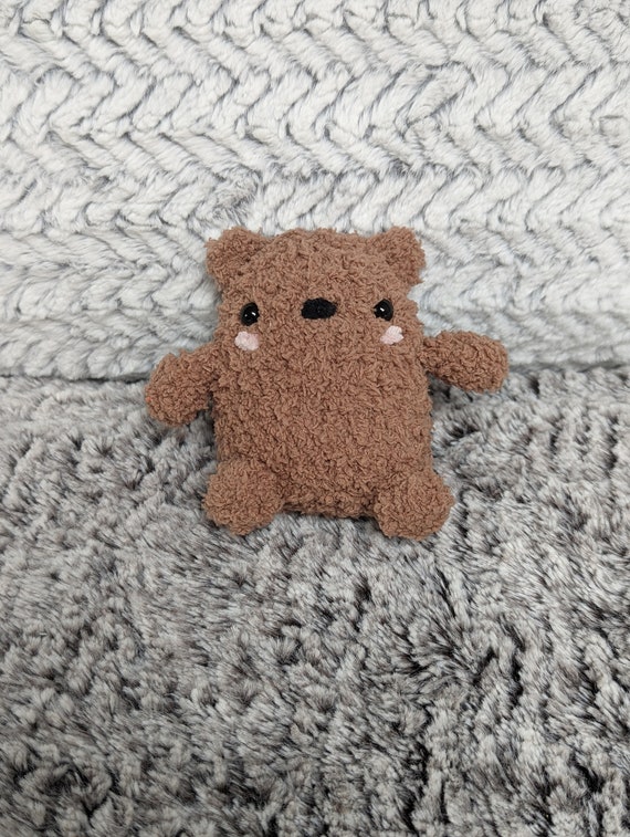 vasketøj Taxpayer Nogen Fluffy Brown Bear Squishy Super Soft Cute Crochet Amigurumi - Etsy