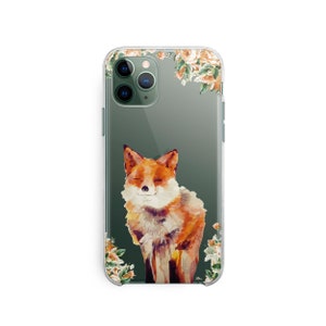 Cute Fox iPhone 11 Pro Case iPhone 11 Case Red Foxy iPhone Xs Case Clear iPhone 11 Pro Max iPhone Xr Case Animals iPhone 8 Plus Case CS0112