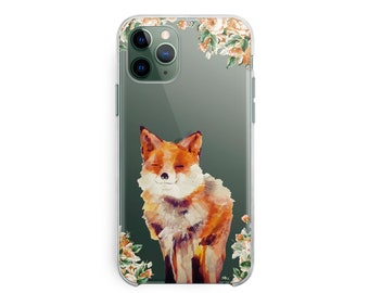 Cute Fox iPhone 11 Pro Case iPhone 11 Case Red Foxy iPhone Xs Case Clear iPhone 11 Pro Max iPhone Xr Case Animals iPhone 8 Plus Case CS0112