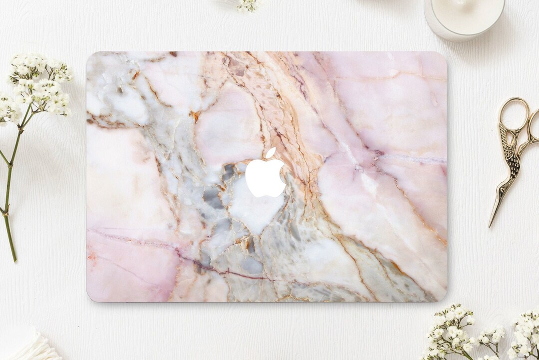 Rose Gold Marble MacBook Air 13 2020 Case Stone MacBook Pro 16 M1 Hard Case MacBook 14 Pro