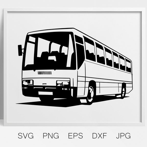 Bus Clipart Svg Car Cut File Vehicle Svg Cut File Clipart For Cricut, Bus Silhouette Svg Eps Png Jpg CS0222