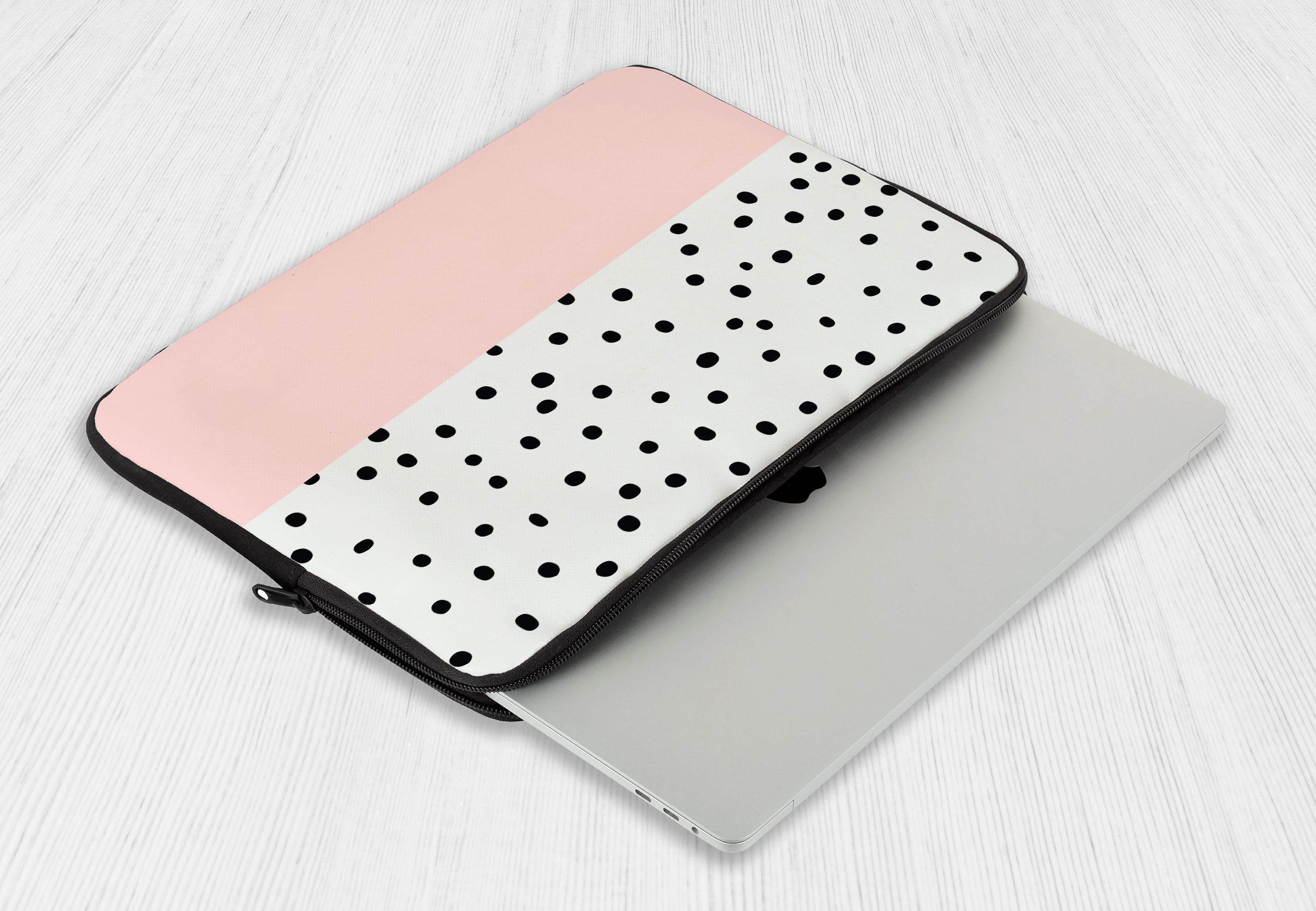 Polka Dots Zip Sleeve ASUS Aser LG HP Toshiba Soft Zip Bag Polka Dots Zip Sleeve ASUS Aser LG HP Toshiba Soft Zip Bag