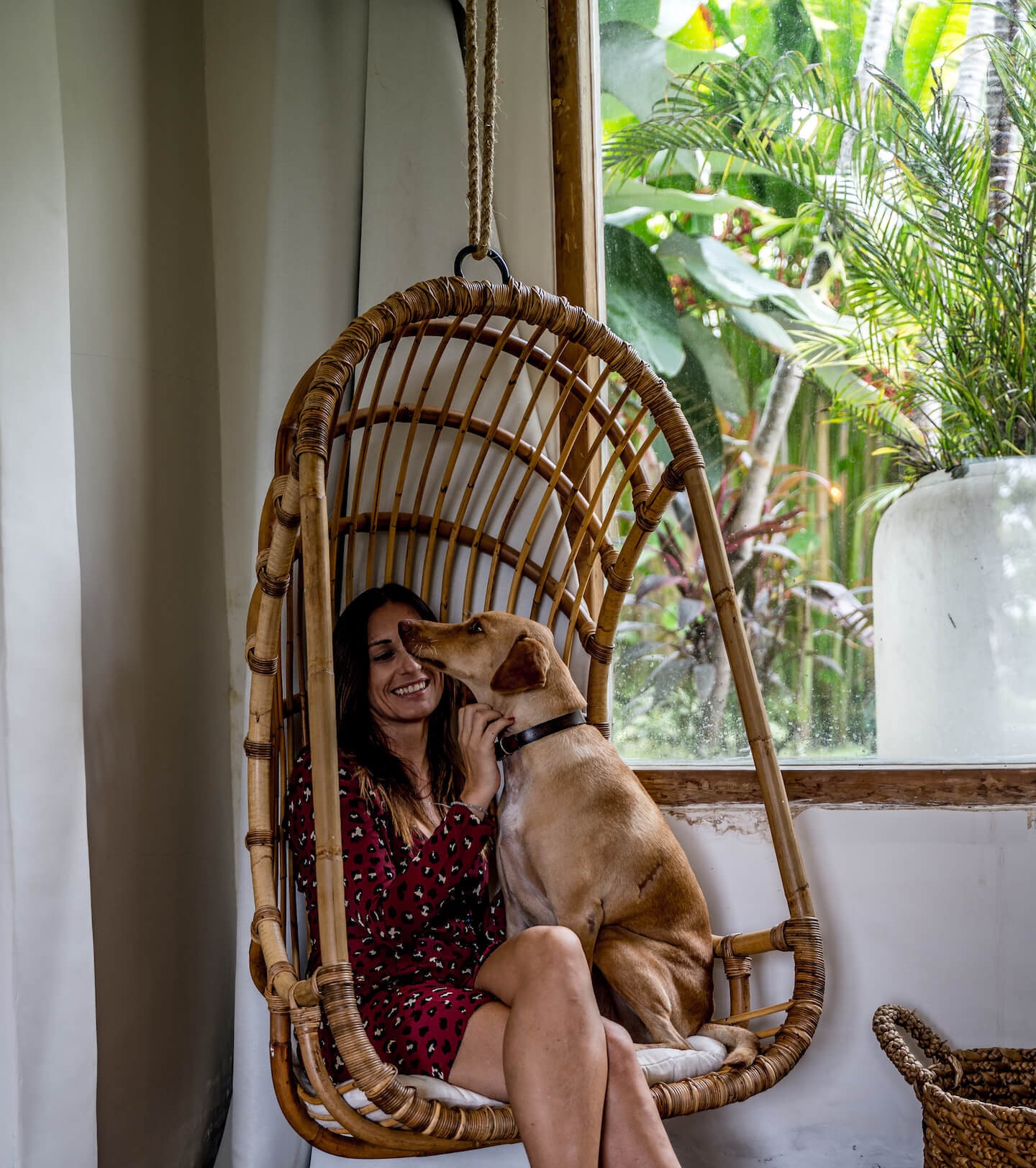 Fauteuil Suspendu En Rotin - Fauteuil Suspendu En Rotin, Chaise D'intérieur, Mobilier Naturel, Décoration Bohème, Esthétique, Intérieure