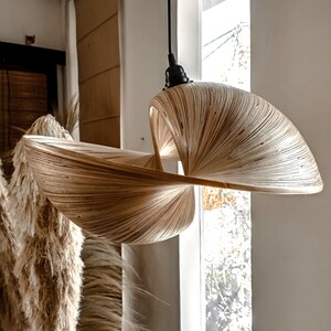 Bamboo Elle - natuurlijke verlichting, esthetische ecologische kroonluchter, perfect interieur, natuurlijke meubels, natuurlijke vloer, woondecoratie, boho-huis, binnen afbeelding 4