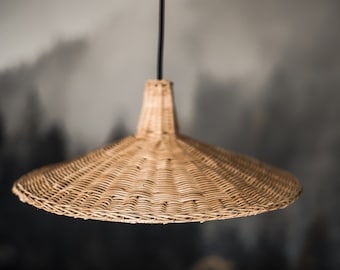 RATTAN LAMP Sutter -, lampenkap voor de woonkamer, woondecoratie, natuurlijke decoratie, klassieke stijl, hanigin, boho-stijl, accessoires en decoraties,