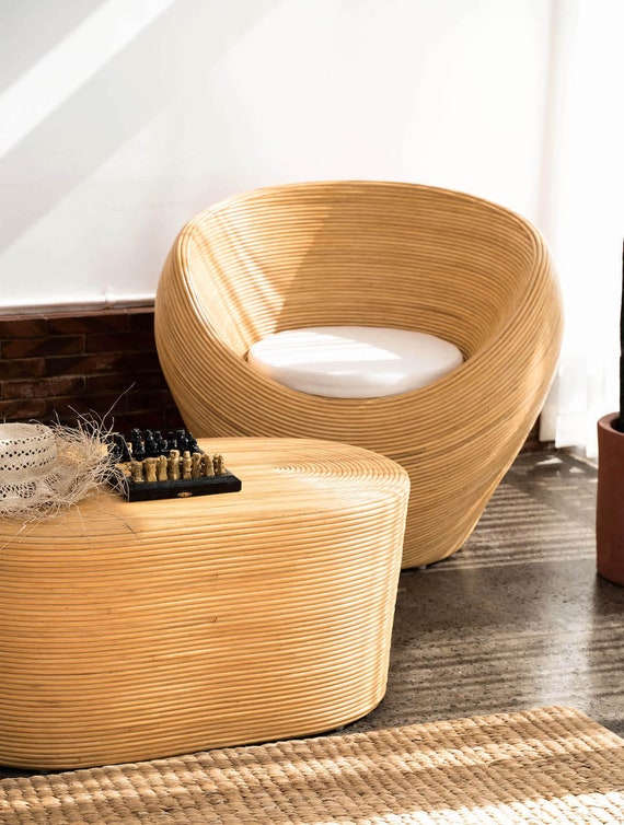 RATTAN CHAIR TEGAL Natural Rattan Chair Coffee Table Rattan Furniture Lounge Chair Indoor Chair Indoor Decor Interior Design. Etsy