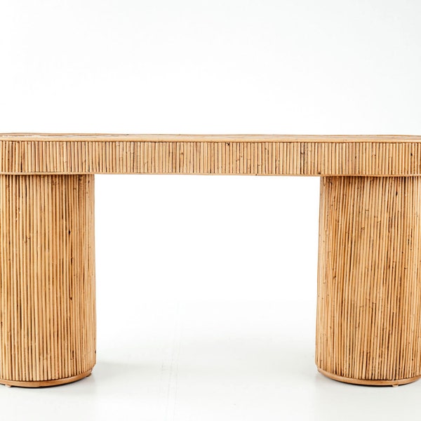 RATTAN CONSOLE Kaca- élégante table basse en rotin, meubles en rotin, décoration intérieure, décor de salon en rotin écologique, fait à la main, écologique
