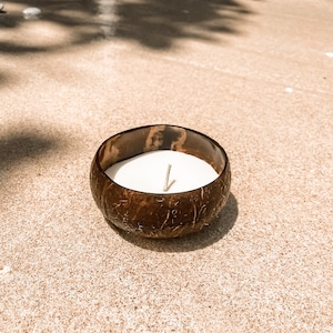KOA COCONUT CANDLE - coconut candle, natural candle, coconut bowl, eco friendly candle.