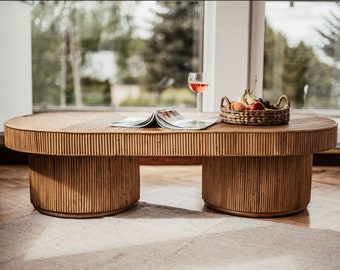 ALILA RATTAN TABLE - natural rattan table, coffee table, rattan furniture, small table, indoor table, indoor decor.