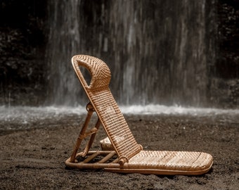 BEACH CHAIR - rattan chair, tanning seat, outdoor seat, boho chair, lounge chair, poolside chair, rattan furniture.