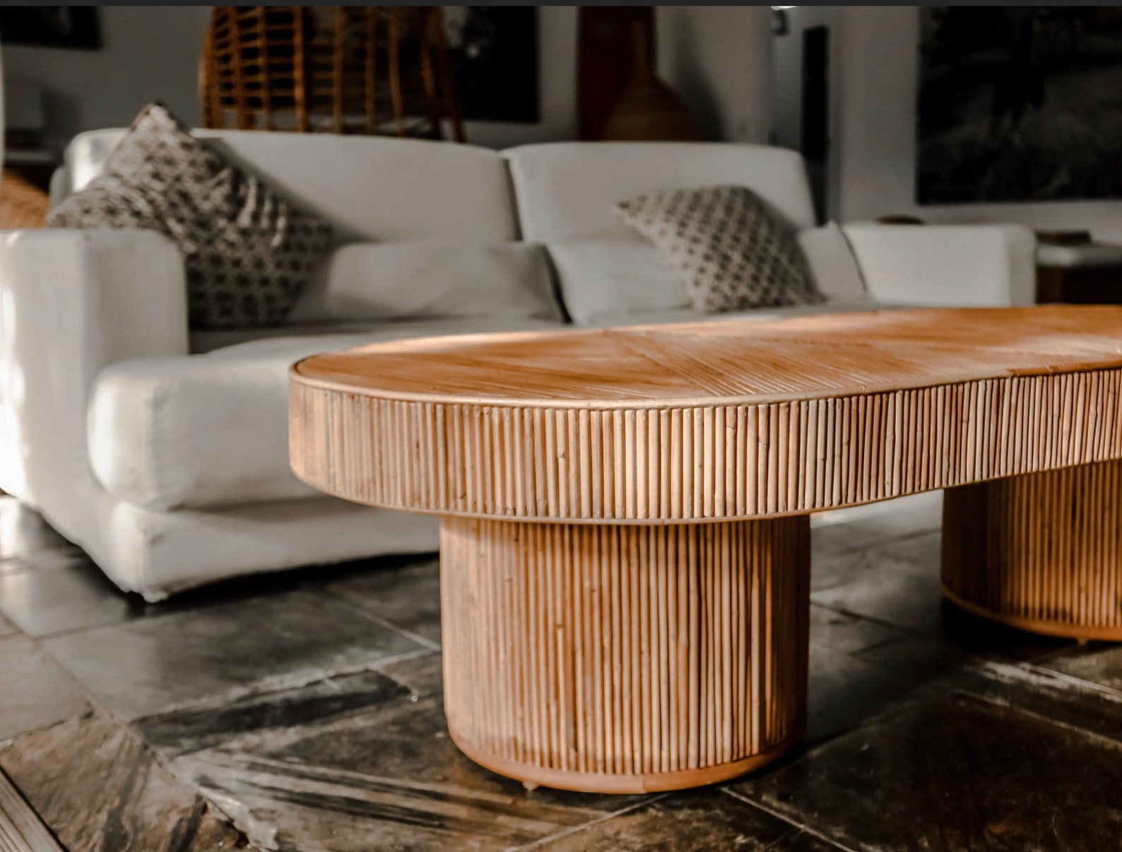 ALILA RATTAN TABLE - Natural Rattan Table, Coffee Table, Rattan ...