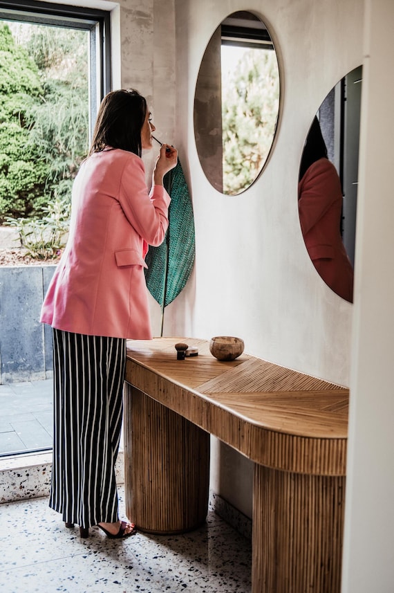 Rattan 2024 entryway console