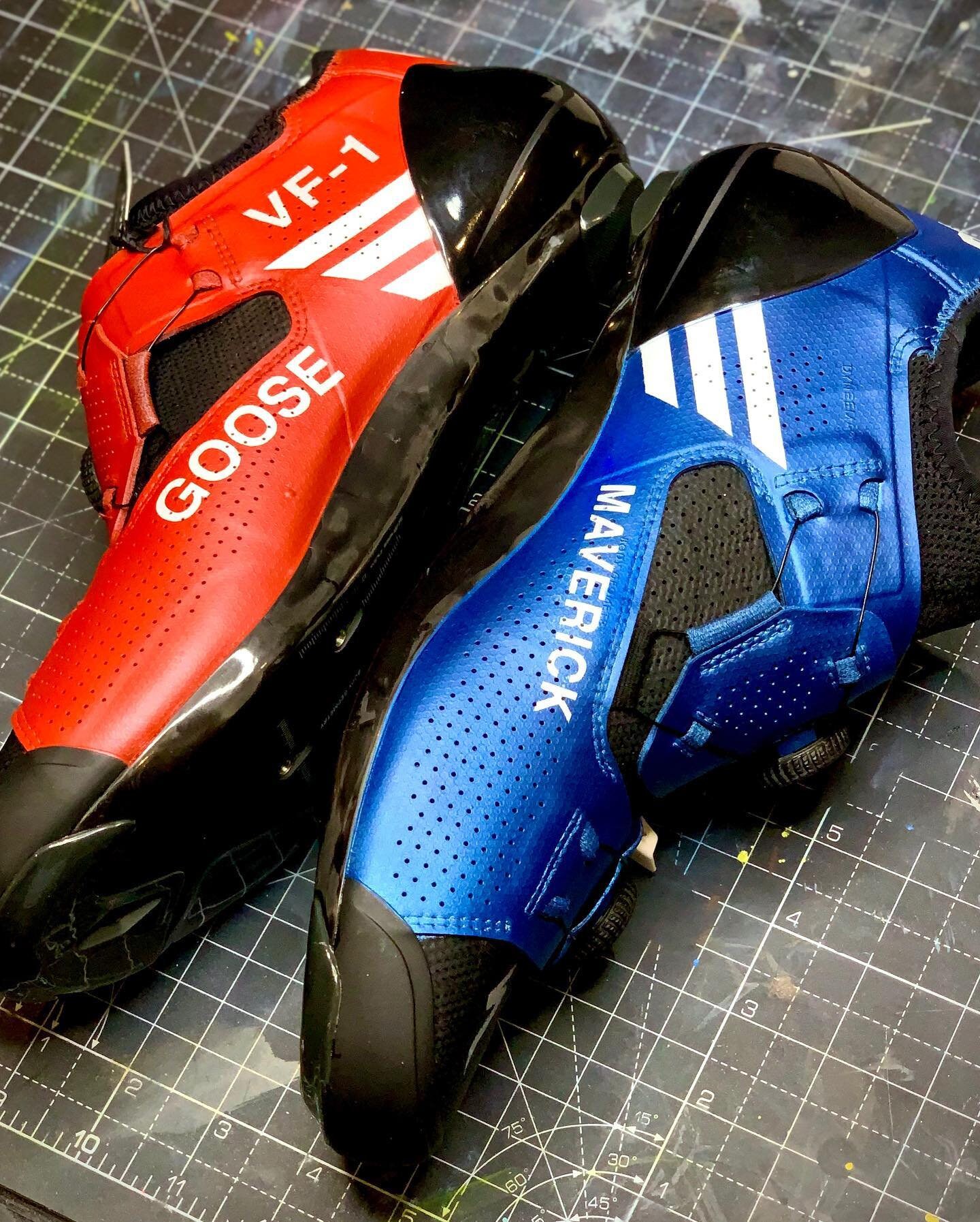 custom painted cycling shoes