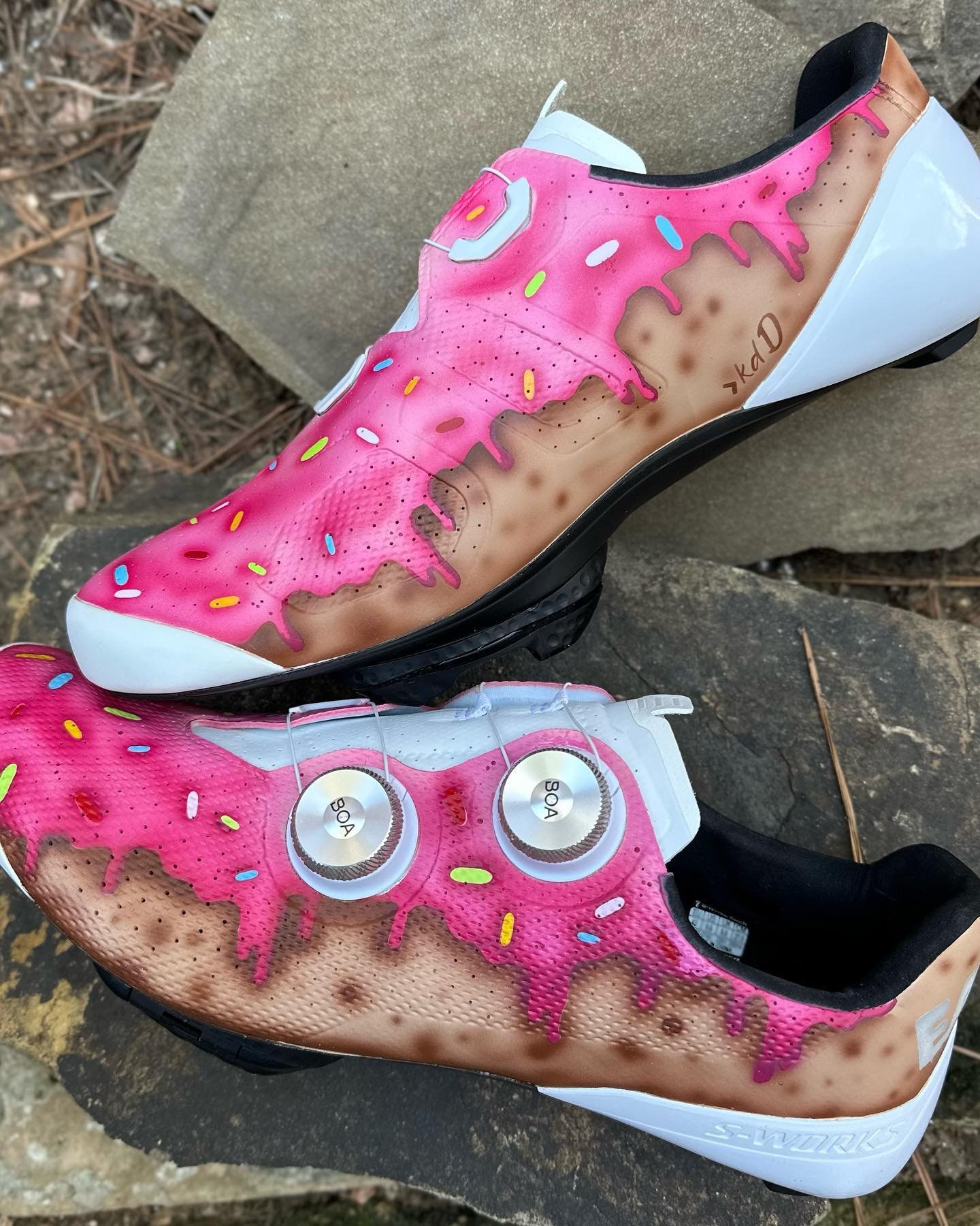 Custom Painted Cycling Shoes LEVEL 1 Etsy