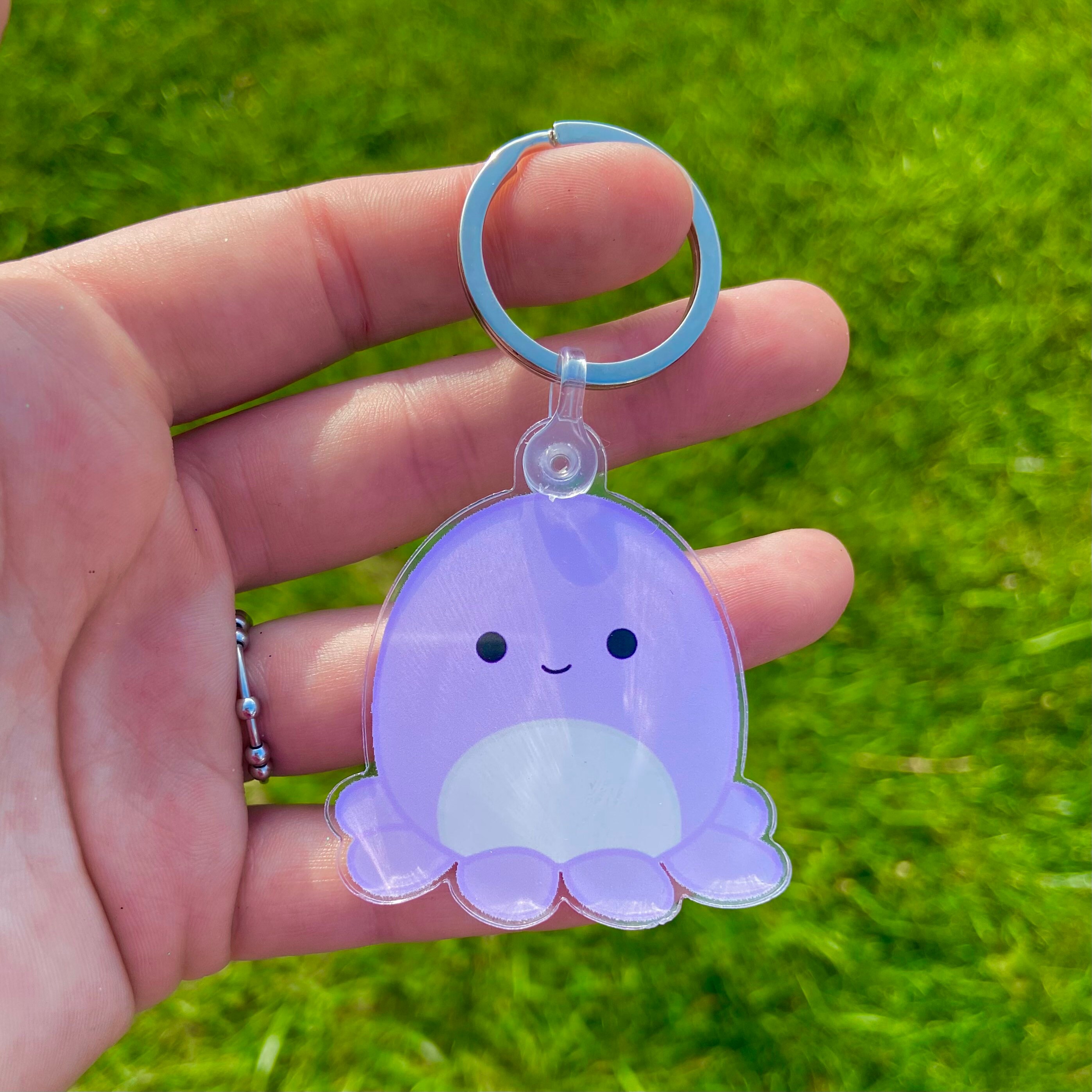 Violet Squishmallow Keychain Octopus 