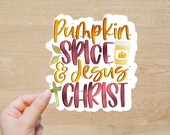 Pumpkin Spice Sticker, Pumpkin Spice Jesus, Gift for Mom, For Friend, For Her, Laptop Stickers, Pumpkin Spice Magnet, For Thanksgiving, Fall