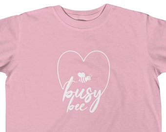 Busy Bee Kid's Tee - Funny Bee With Heart Shirt, Save The Bees Gifts For Kids, Toddler Shirt, Honey Bee TShirt