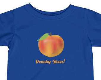 Cute Funny Shirt Peachy Keen Infant's Tee - Baby Boy Gift And Baby Girl Clothes, Baby Boy Clothes and Fruit Hippie Shirt