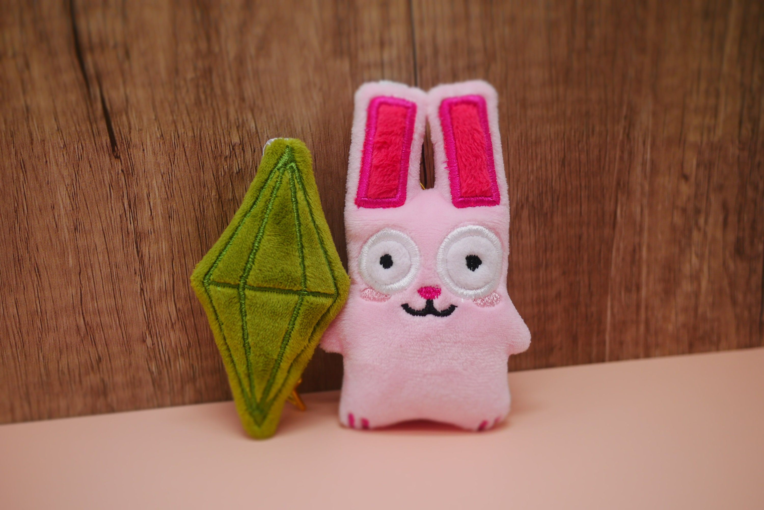 The Sims Social Bunny and Diamond Plush Keychains - Etsy