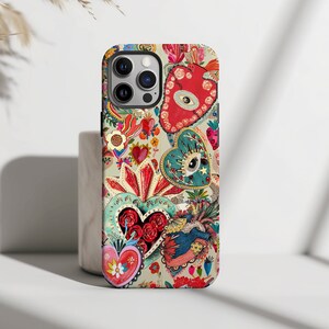 Vintage Mosaic Heart Phone Case: iPhone & Samsung