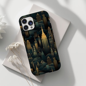 Art-deco telefoonhoesje New York Cityscape