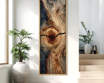 Teak Wood Framed Wall Art Print | Rustic Farmhouse Decor