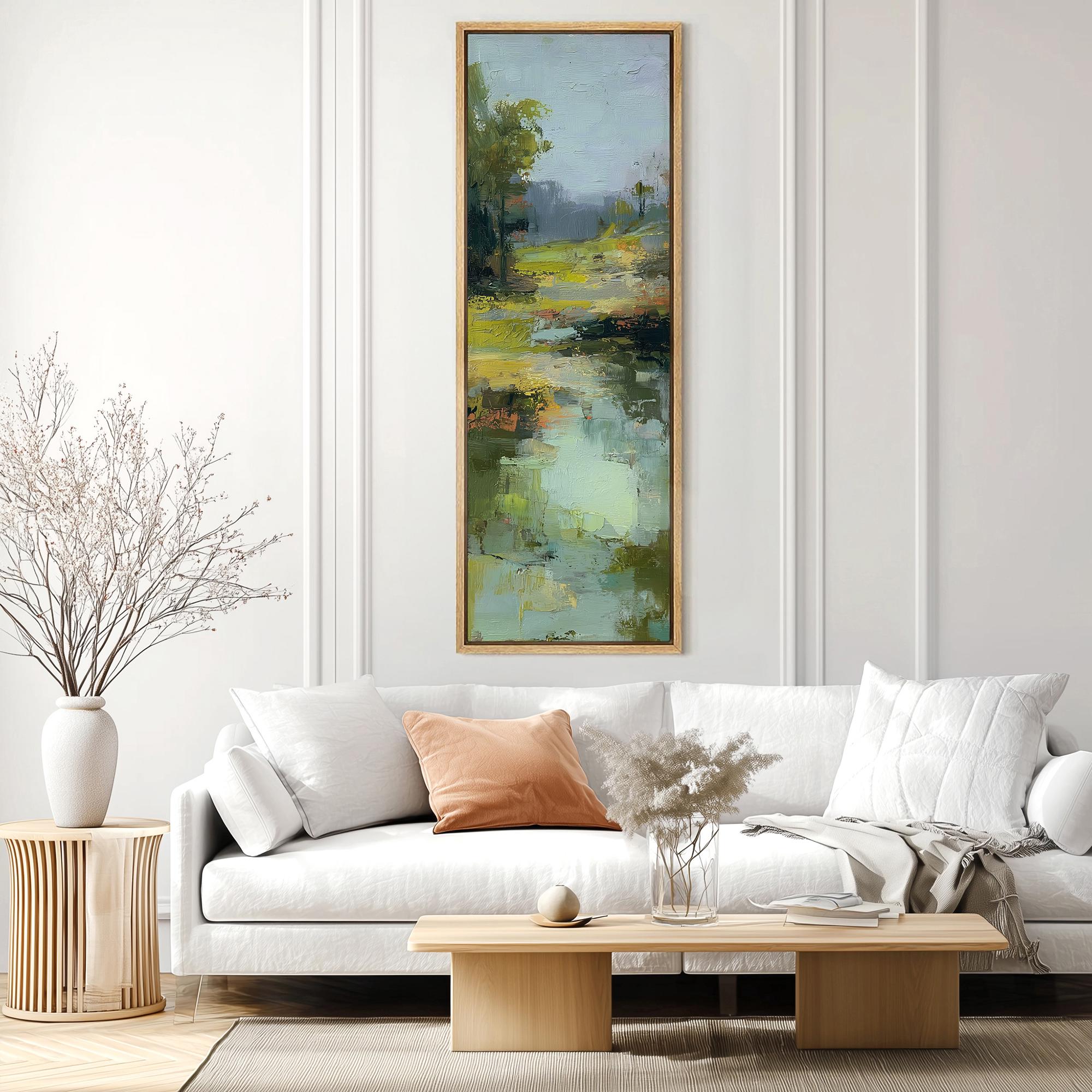 Abstract Landscape Canvas Print | Impressionist River Nature Wall Art ...