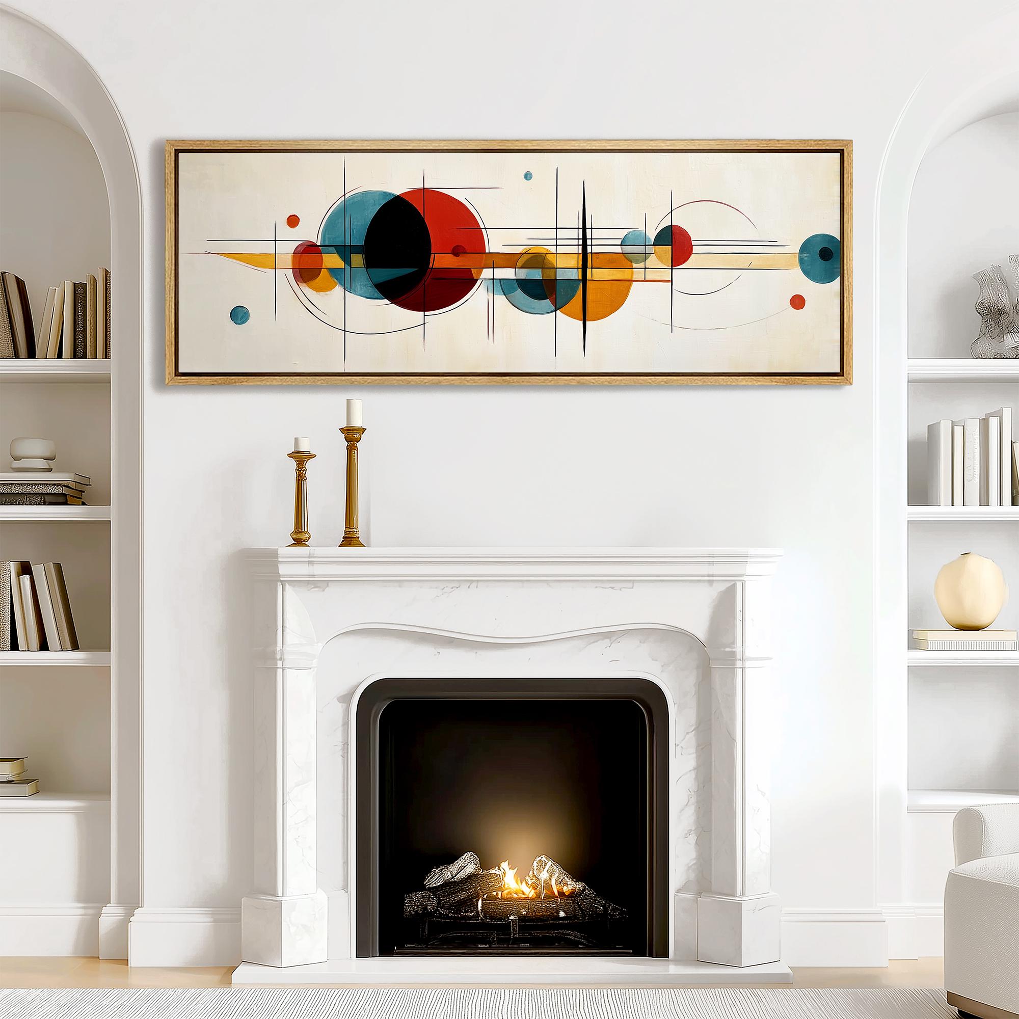 Mid Century Modern Abstract Wall Art, Wide Horizontal Canvas Print ...