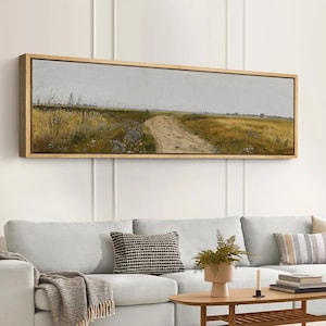 Large Framed Vintage Botanical Wall Art | Oil Painting Print | Living Room Wall Art | Canvas Wall Art | Botanical Floral Art