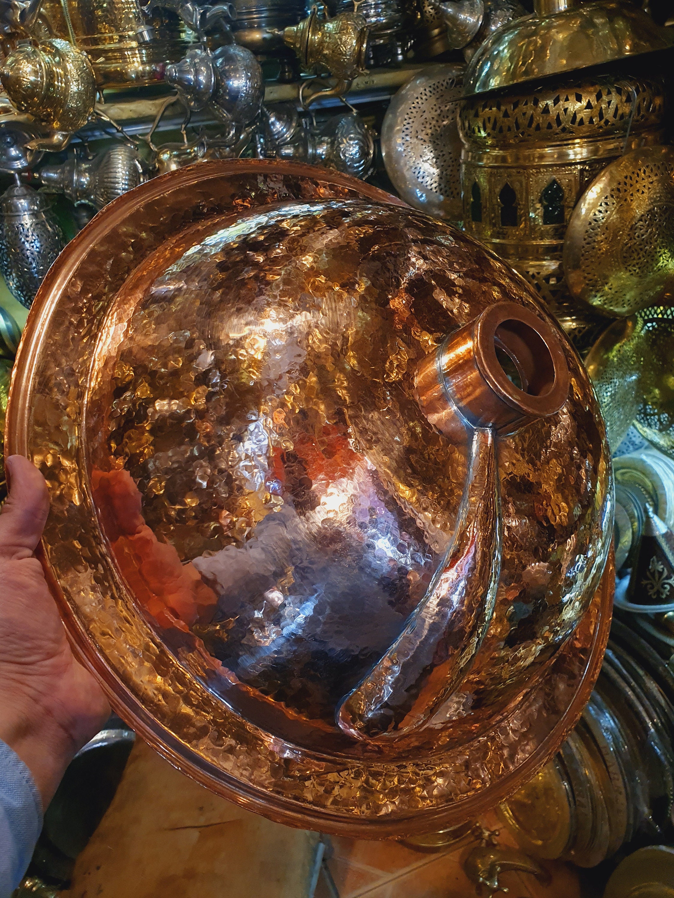 Gehämmerte Messing Spüle Ovale Waschbecken Marokkanisches | Etsy