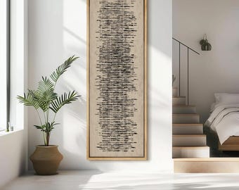 Geometric Line Abstract Brown Black Wabi Sabi Minimalist Extra Large Framed Artwork Wall Pictures