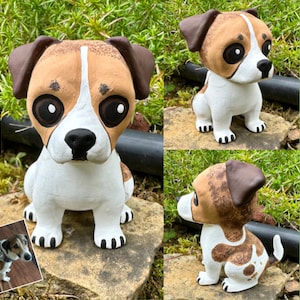 Jack Russel Terrier Figur, JRT Hund, Jack Russel Kunst, Benutzerdefinierte Hundemalerei, Haustier Gedenkstätte, Haustierfigur, Jack Russel Hund, Terrier Hunde