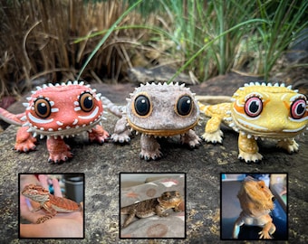 custom bearded dragon figurine, bearded dragon art, beardie, beardie lovers, lizard art, bearded dragon painting, pet memorial, lizards