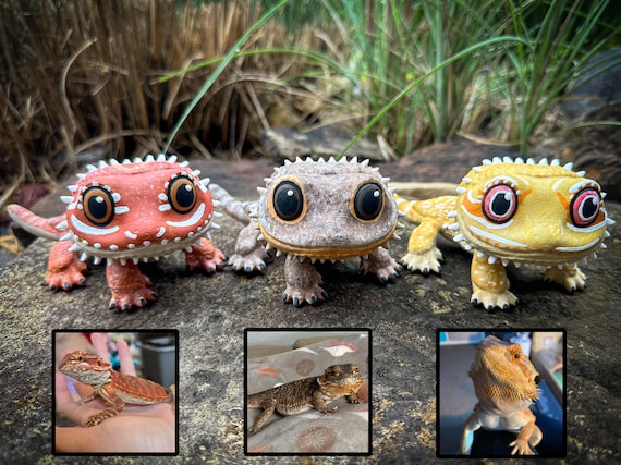 Custom Bearded Dragon Figurine, Bearded Dragon Art, Beardie