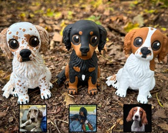 custom setter figurine, english setter, irish setter, gordon setter, red and white setter, sporting dog art, pet memorial, dog lovers art