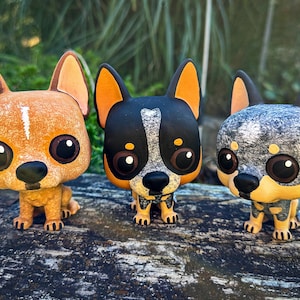 Custom Australian Cattle Dog Figur, Heeler Art, Queenland Heeler, Astcd, Cattle Dog Gemälde, Acd, Blauer Heeler, Haustier Gedenkstätte, Roter Heeler