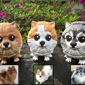custom pomeranian figurine, pomeranian art, pom dog, pomeranian painting, pet memorial, dog art, gifts for pet lovers, pomeranian art, dog