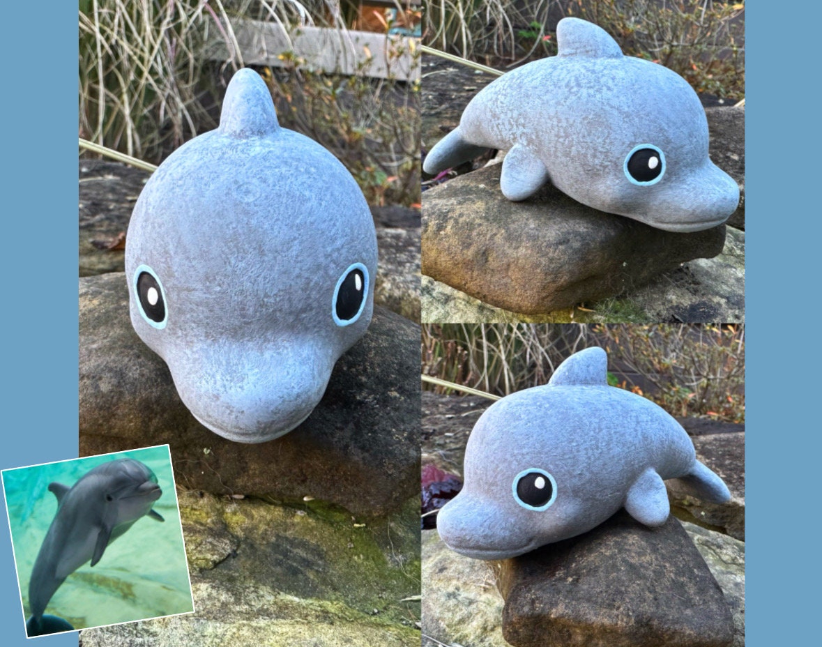 Dolphin Figurine, Custom Animal Art, Marine Gifts, Dolphin Lovers ...