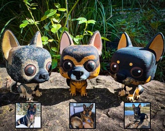 custom german shepherd figurine, gsd art, german shepherd painting, dog memorial, custom dog art, gsd lover, german shepherd art, police dog